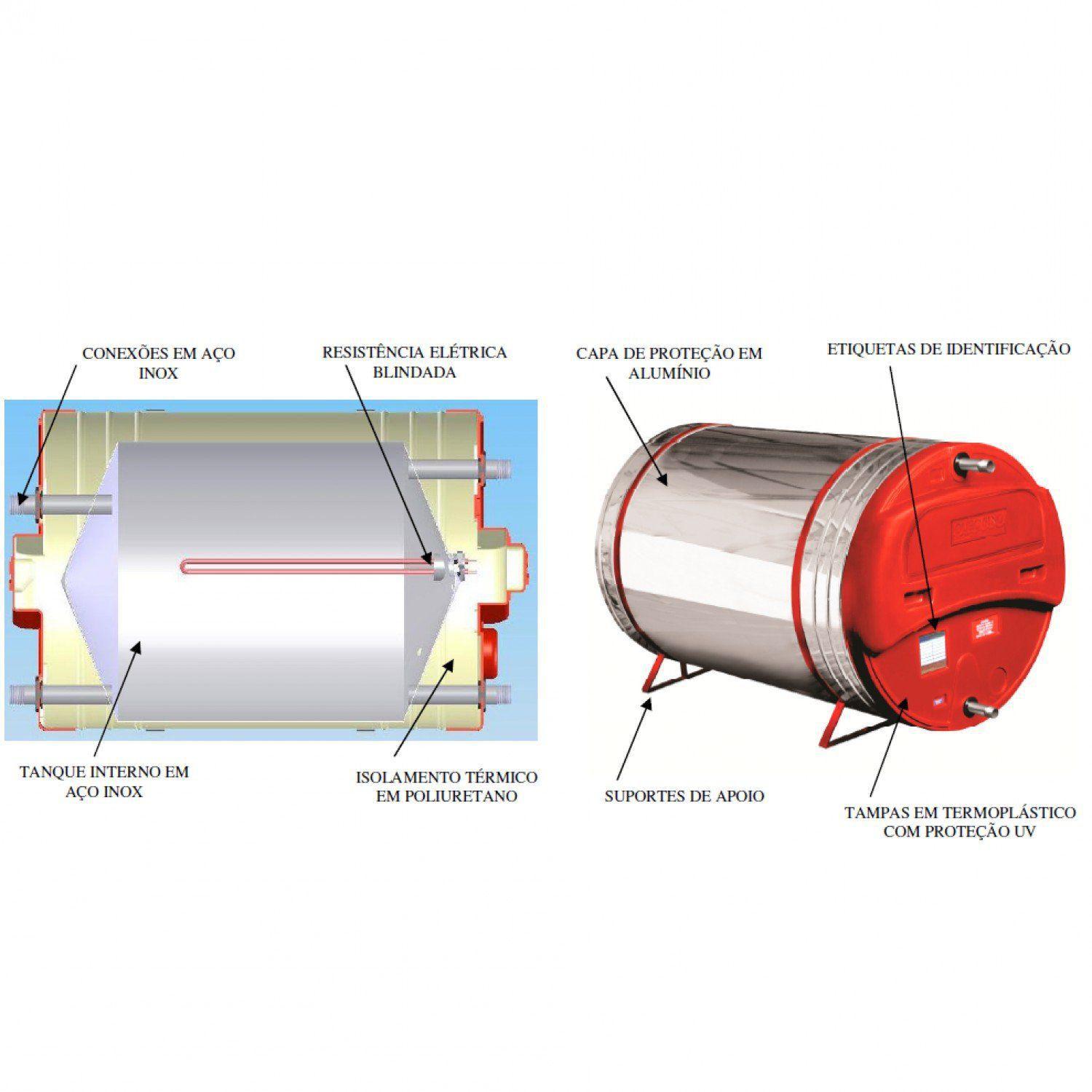 Boiler Térmico 400 Litros Alta Pressão Inox Titan Ouro Fino