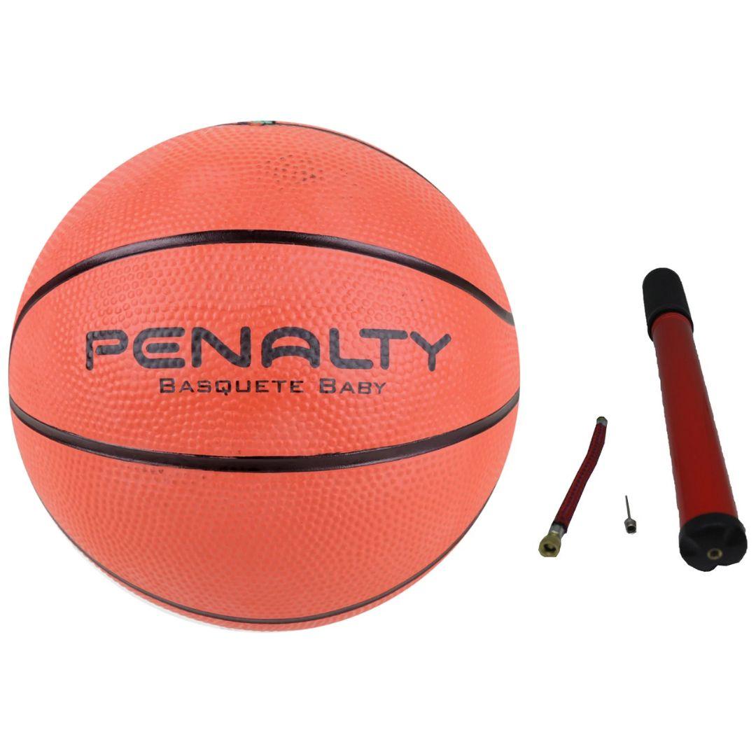 Bola Basquete Oficial Infantil Mirim Baby IX Penalty + Bomba de Ar