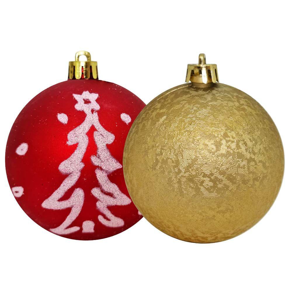 Bola de Natal 8cm Vermelha e Dourada Wincy 9 Unidades | Magalu Empresas |  B2B e compras com CNPJ