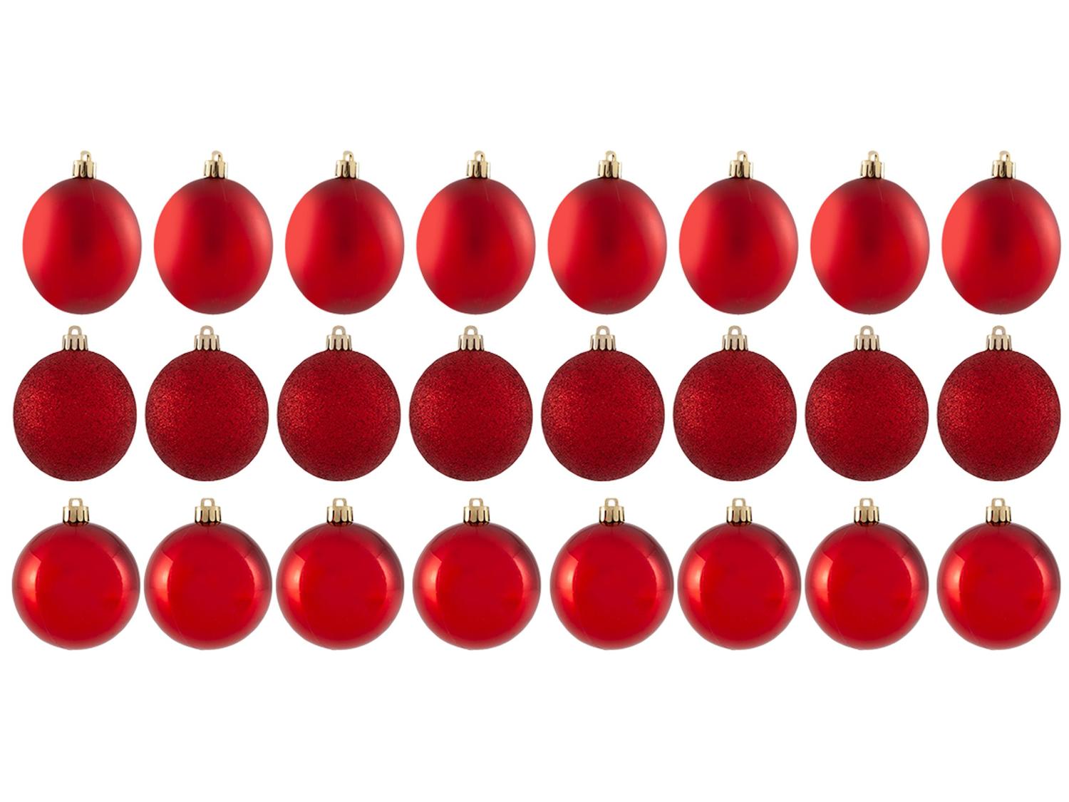 Bola de Natal Vermelho 3cm 24 Unidades Cromus