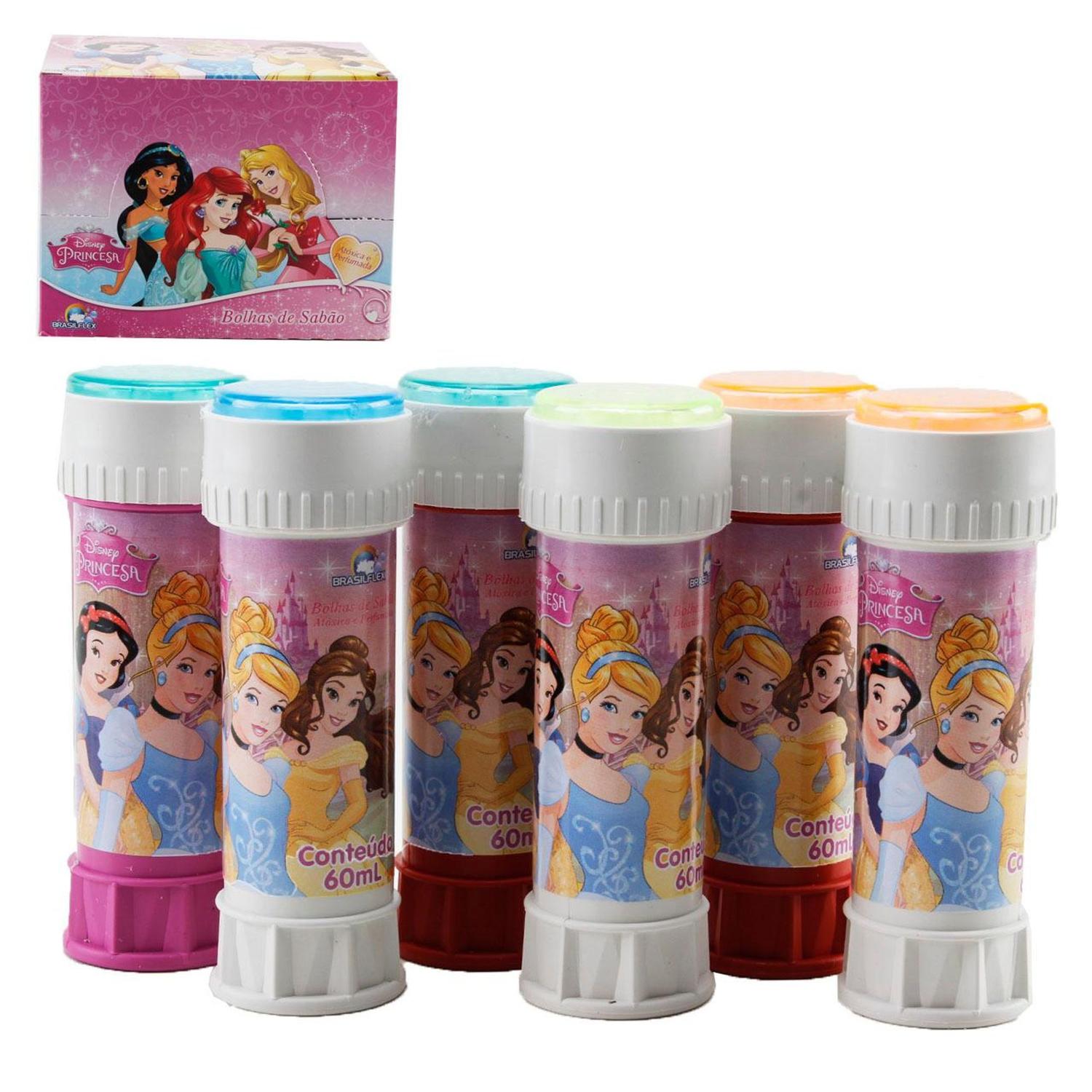 BOLHA DE SABÃO PRINCESAS 60 ML COM JOGO DISPLAY C/12