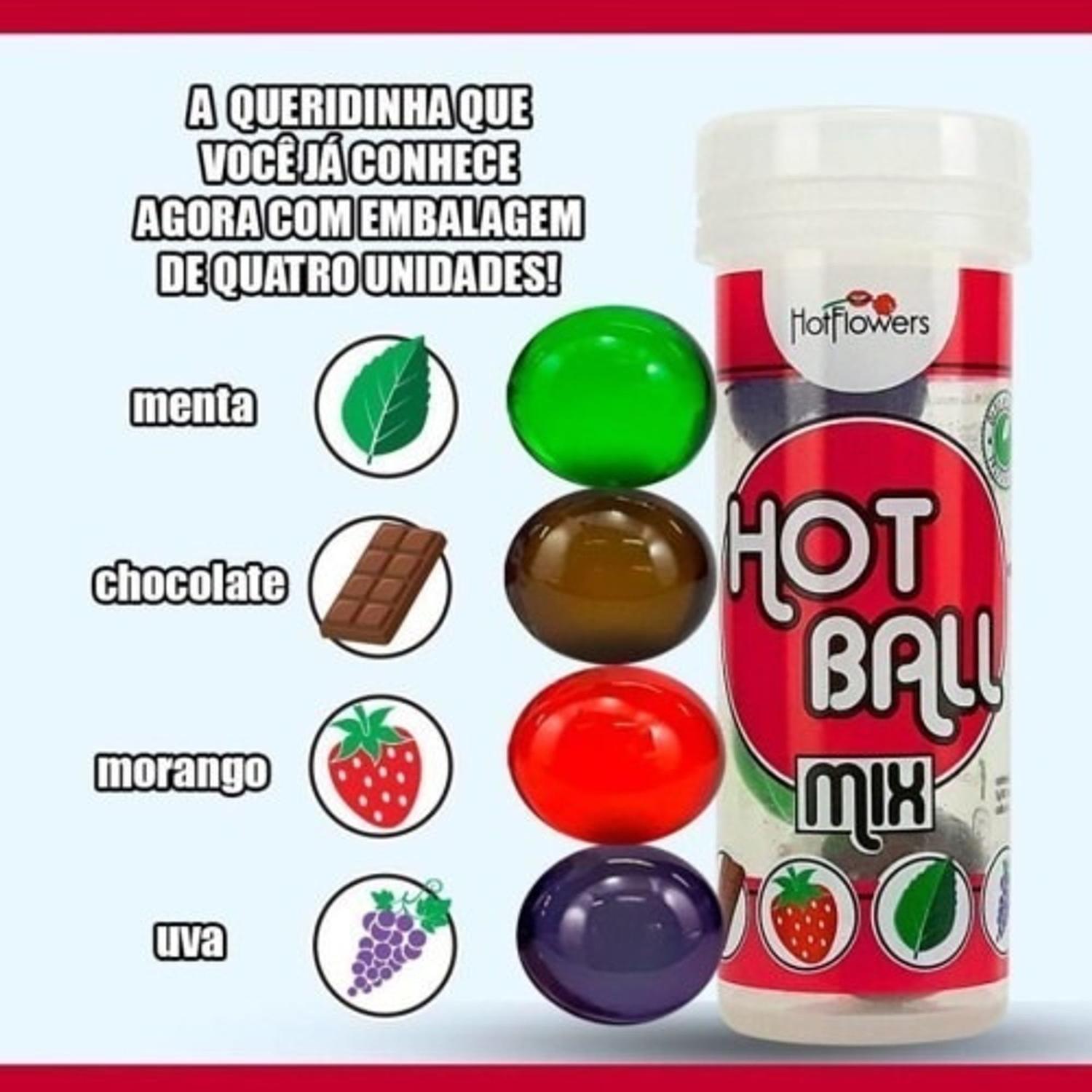 Bolinhas Explosivas Beijável 4 Sabores Hot Ball Mix Lubrificante Intimo  Aromático - Hot Flowers - Cosméticos Sexuais - Magazine Luiza