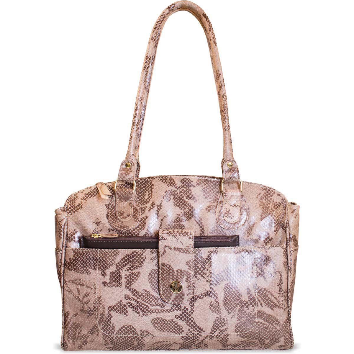 brown snakeskin bolsa