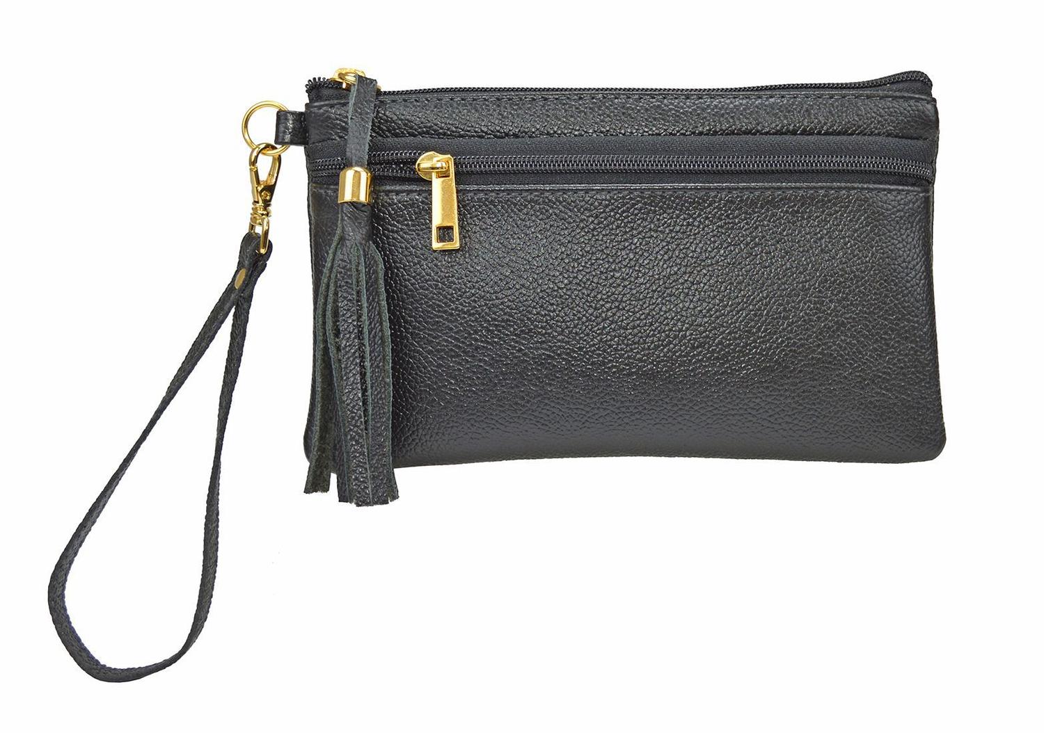 blue suede clutch bolsa