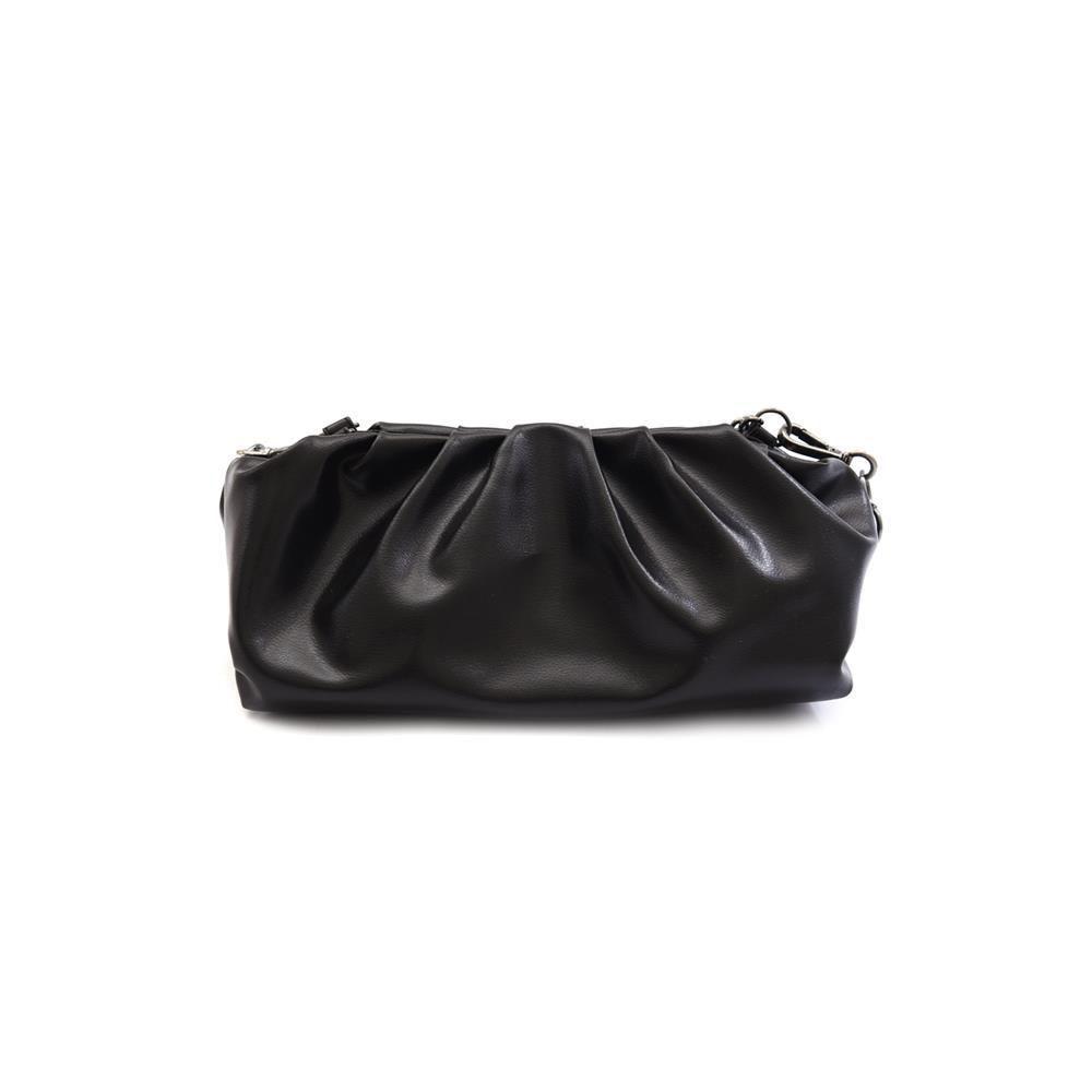 white ruched clutch bolsa
