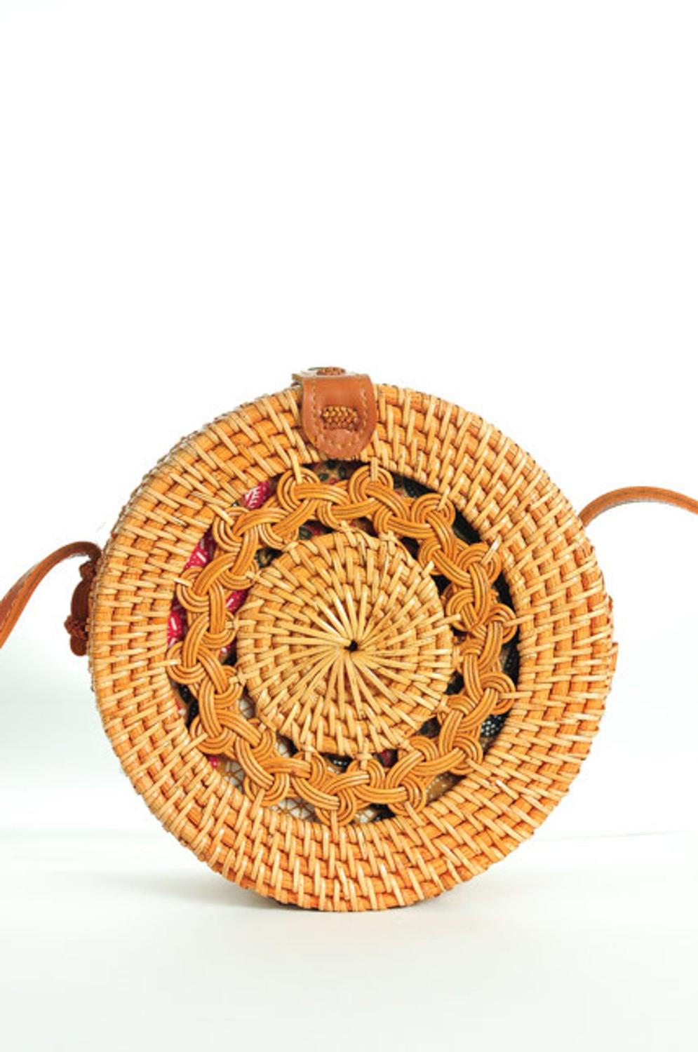 rattan basket bolsa
