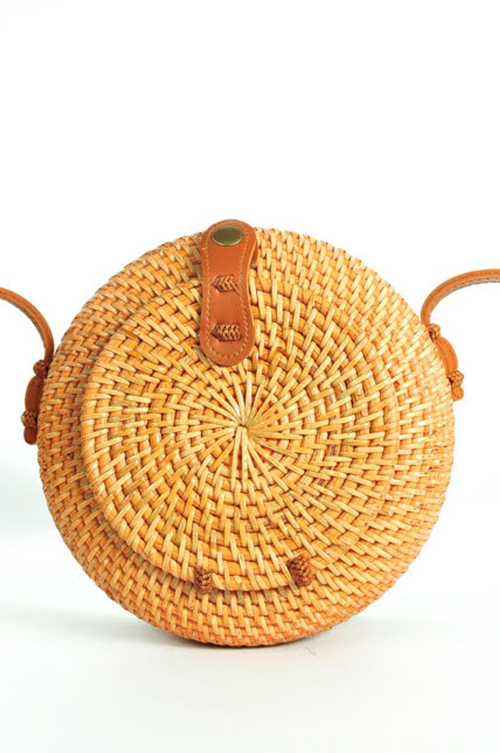 rattan basket bolsa