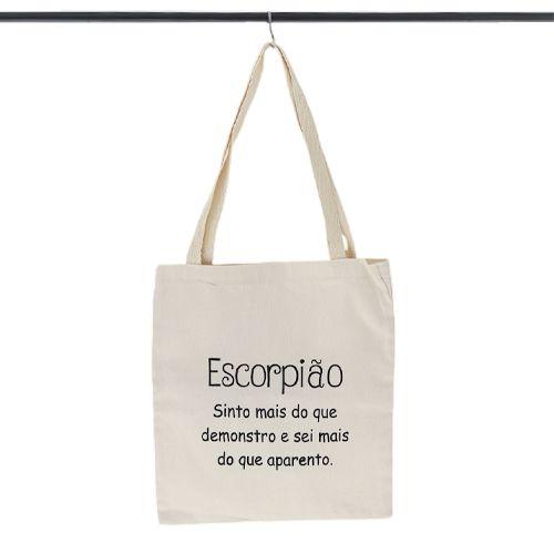 Bolsa Ecobag 100% algodão Estampa ESCORPIÃO, Magalu Empresas