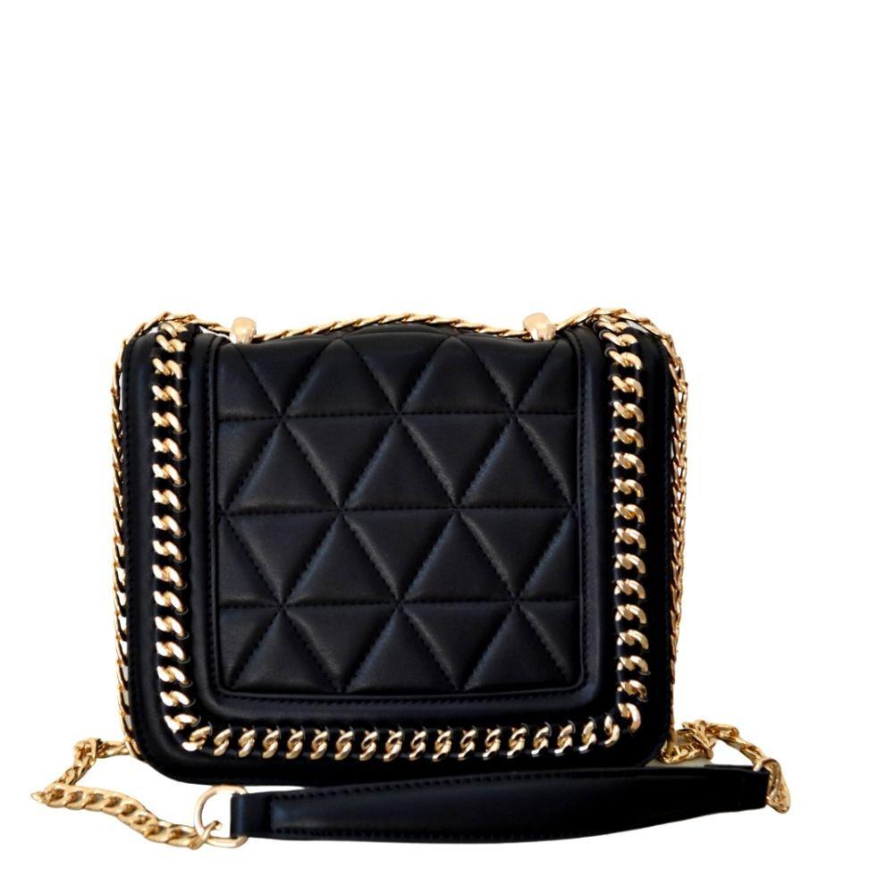navy quilted bolsa