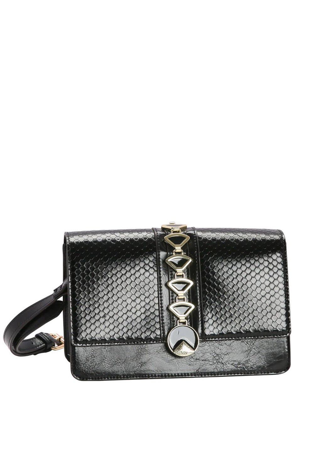 black patent evening bolsa