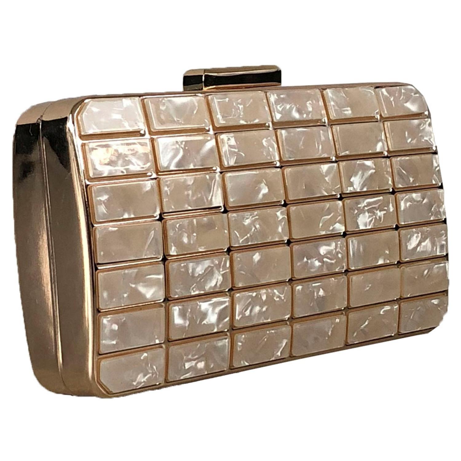 silver clutch handbolsa