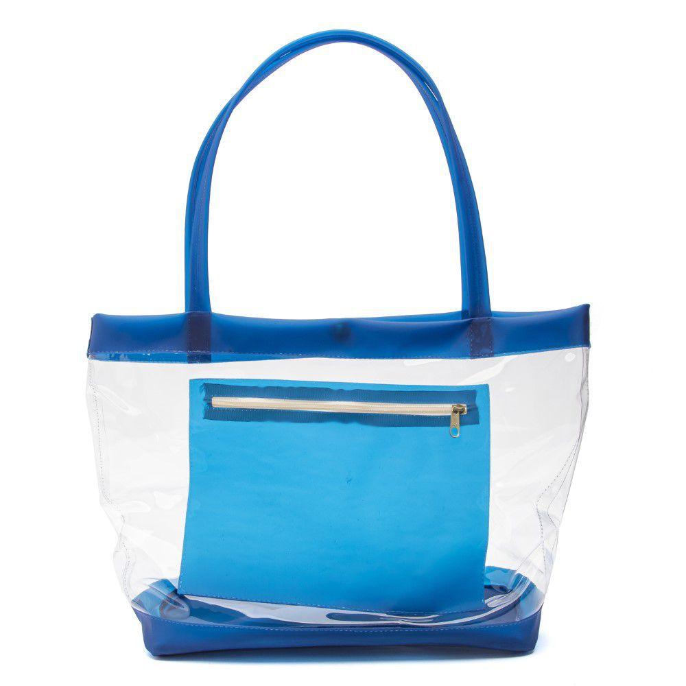 blue patent bolsa