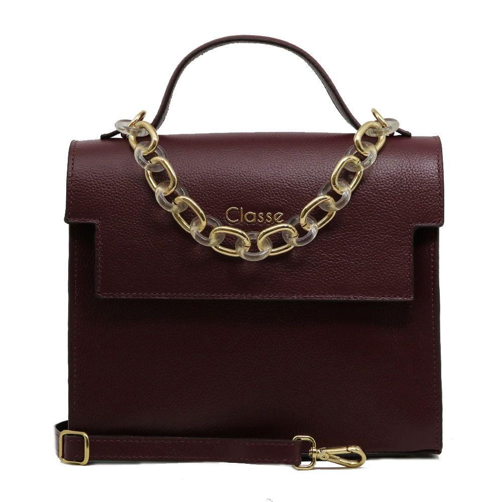 oxblood tote bolsa