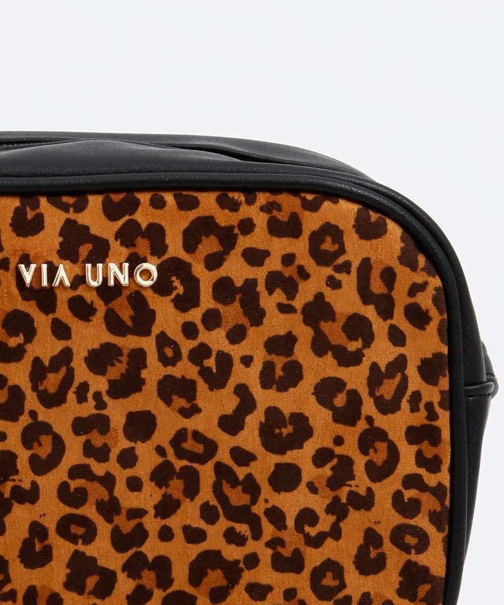 leopard print camera bolsa