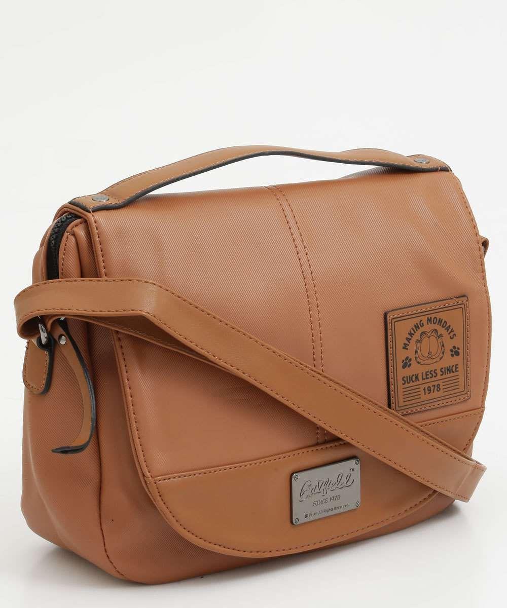 Bolsa feminina transversal recorte garfield Clearance