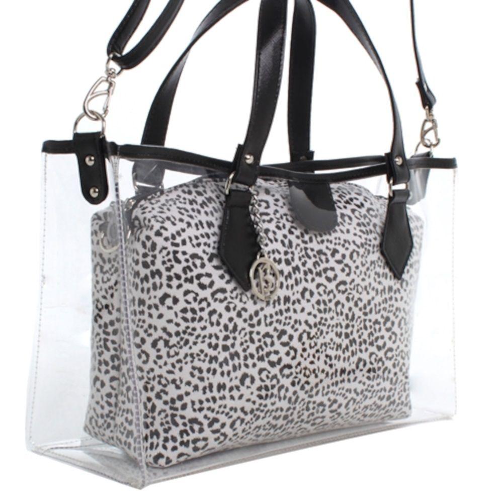 black and leopard print bolsa
