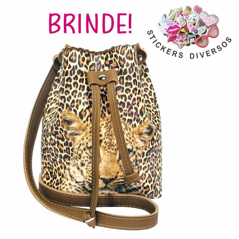animal drawstring bolsa
