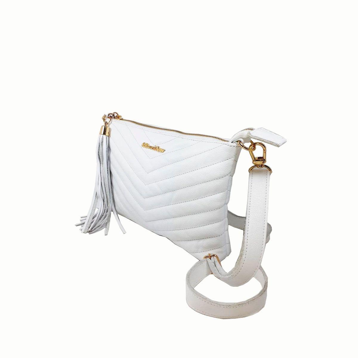 Bolsa branca transversal pequena Clearance