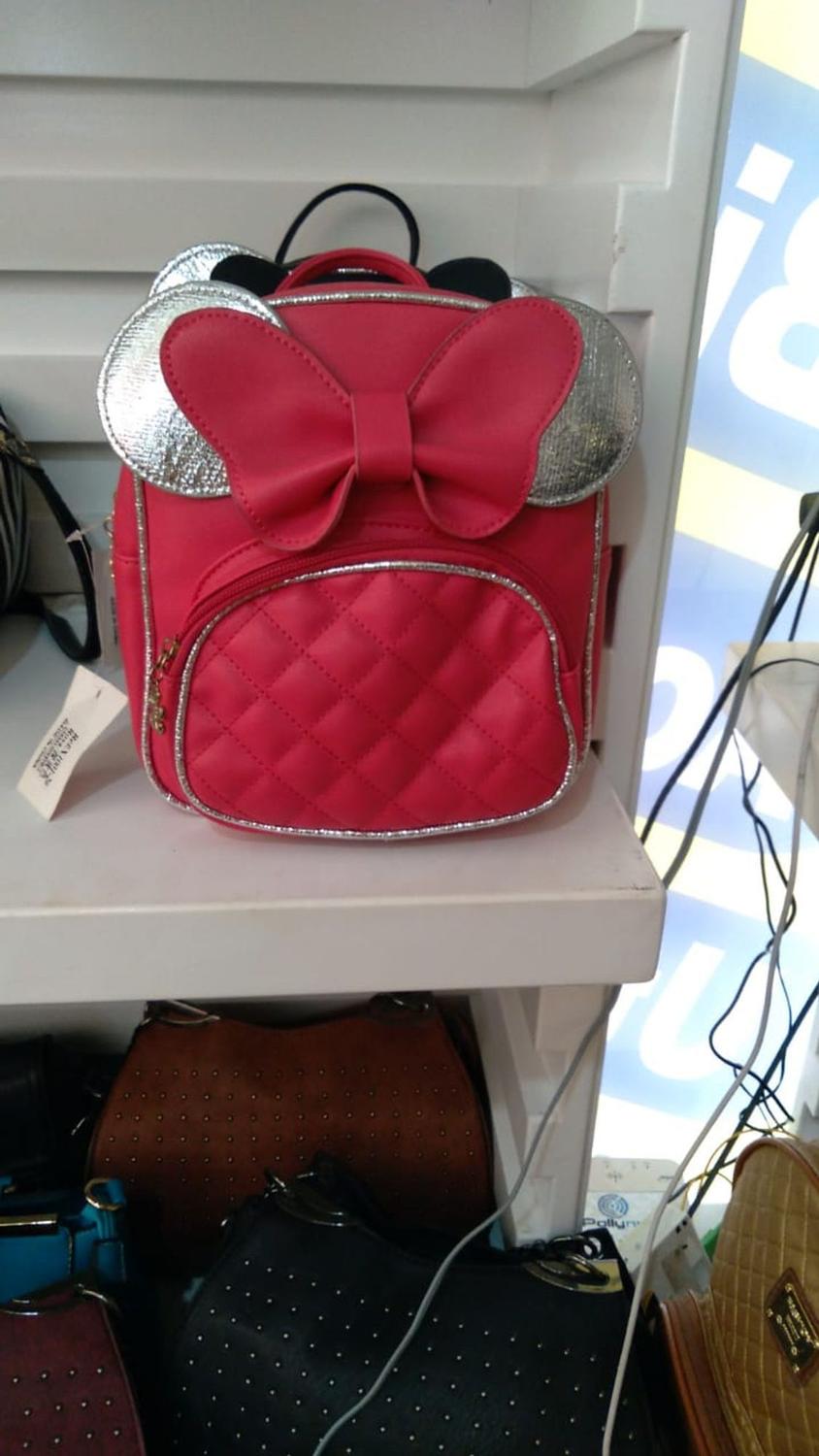 pink and silver bolsa