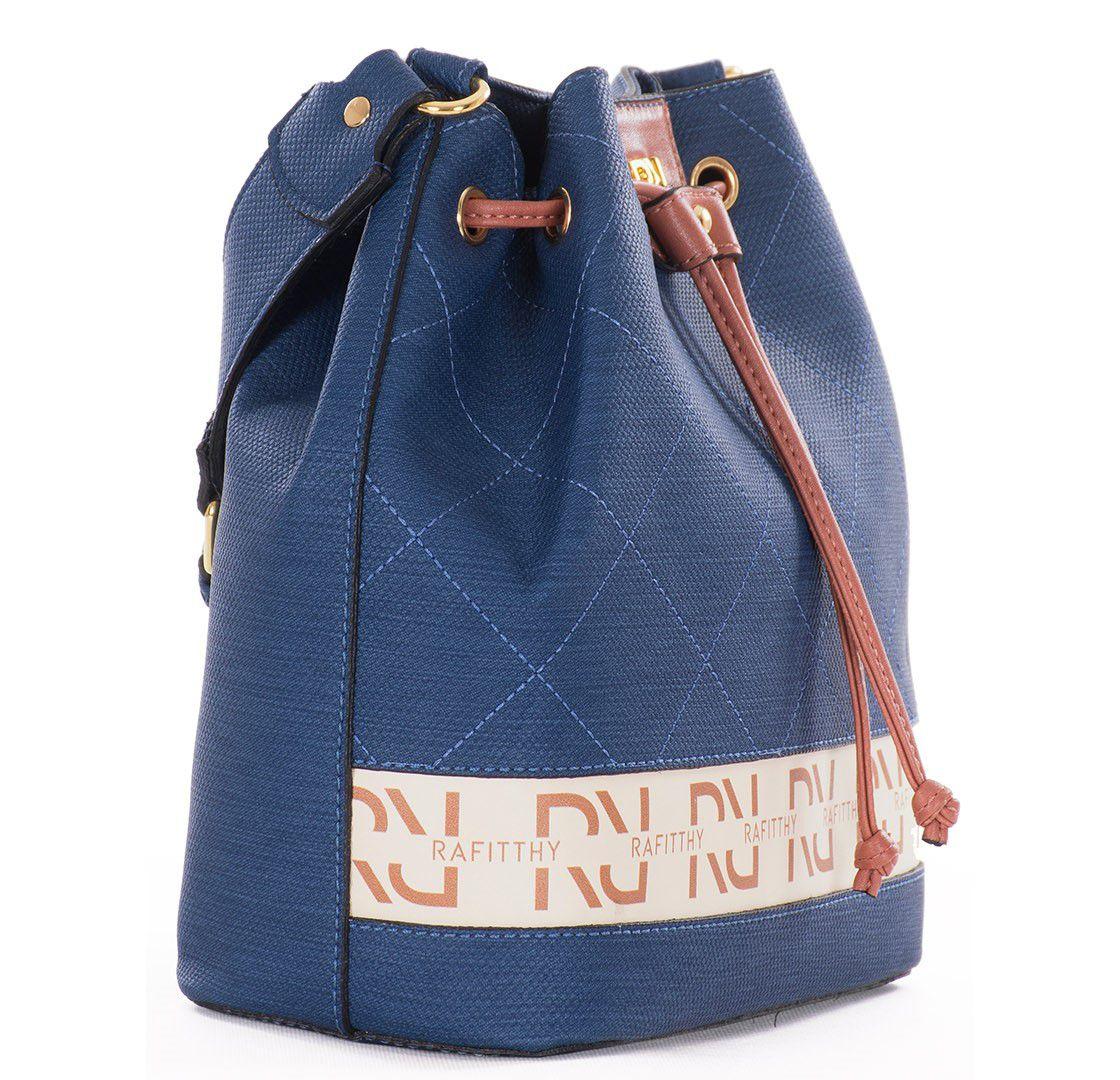 Bolsa rafitthy feminina transversal saco 28.01114a_1 azul jeans - Bolsas -  Magazine Luiza
