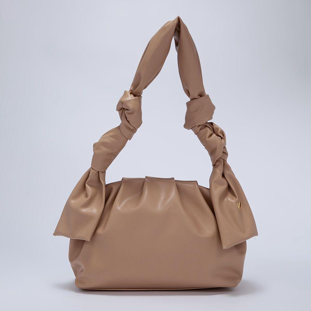 brown ruched bolsa