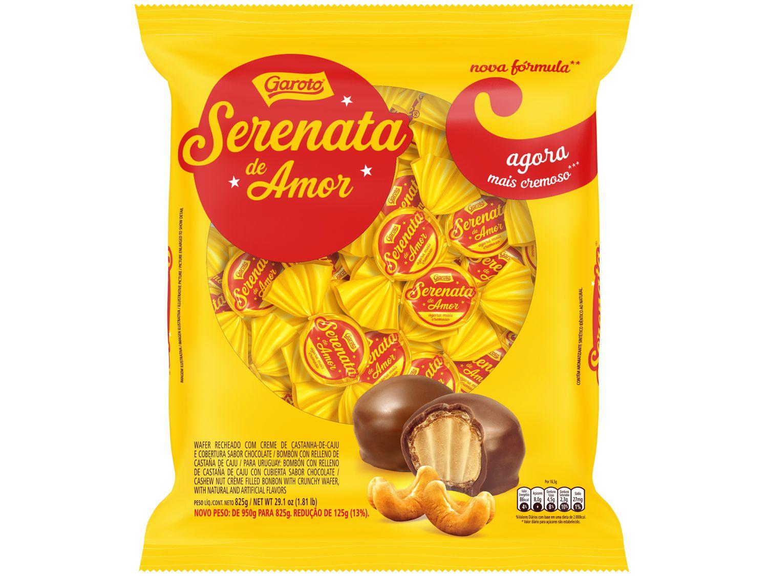 825g - Chocolate e recheio de creme de castanha de caju
