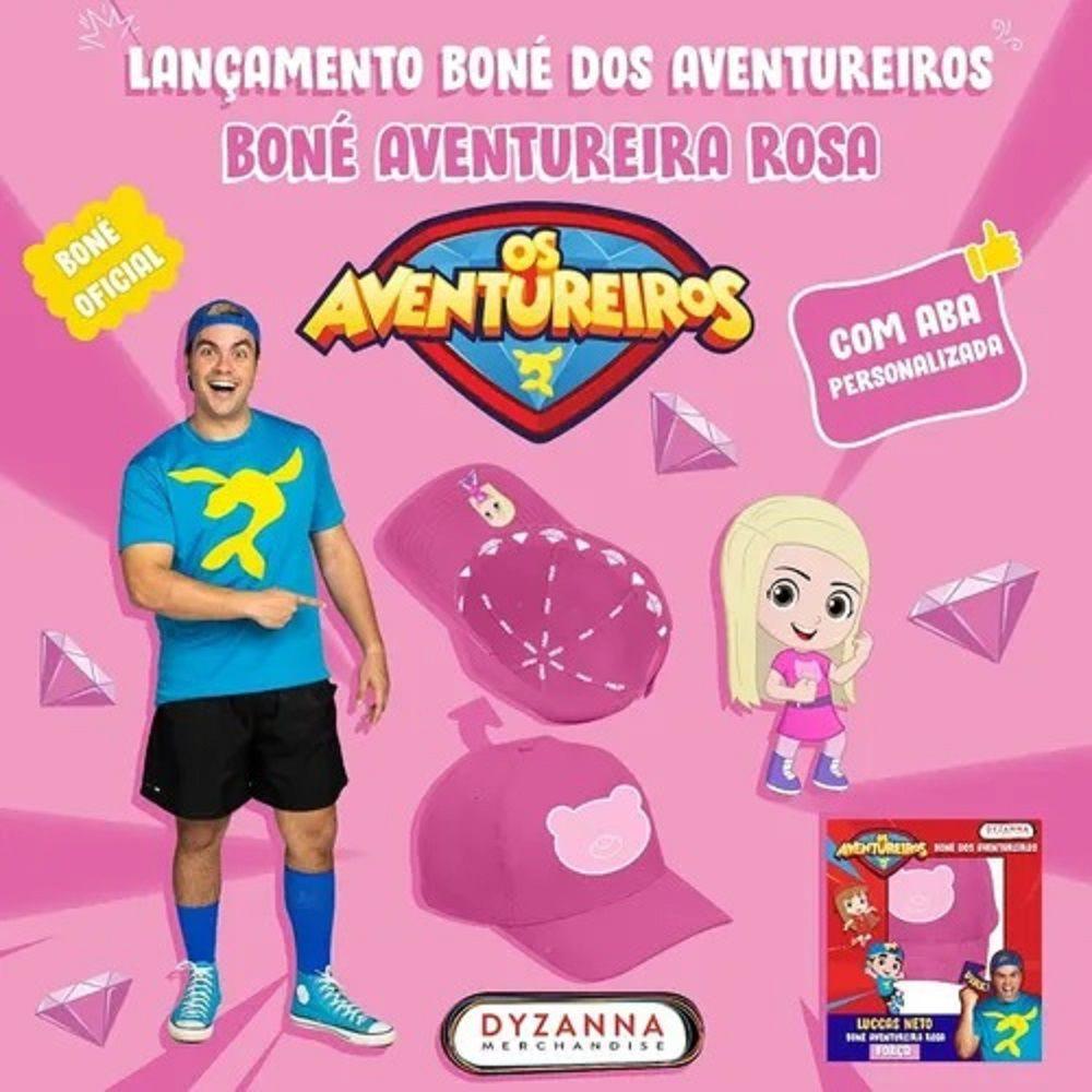 Boné Dos Aventureiros Original Luccas Neto Oficial - ROSA FORÇA - ROSELI  MERCHANDISING - Boné - Magazine Luiza
