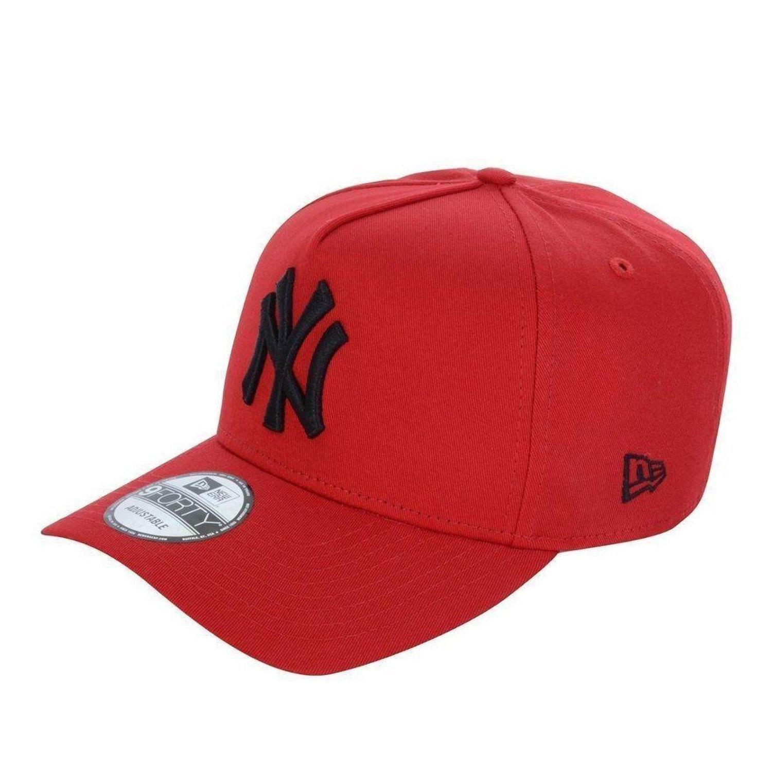 Boné New Era NY New York Yankees 940 A-Frame Veranito Aba Curva Unissex-  Vermelho e Preto - Boné Esportivo - Magazine Luiza