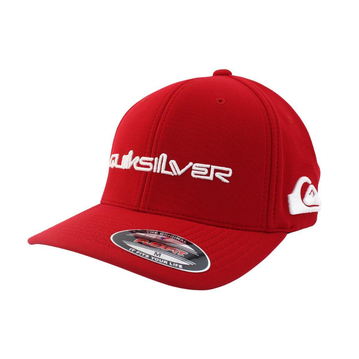Boné Quiksilver Flexfit New Wave Vermelho M Q911A0273 - Boné Boné Quiksilver Flexfit New Wave Vermelho M Q911A0273 - Boné