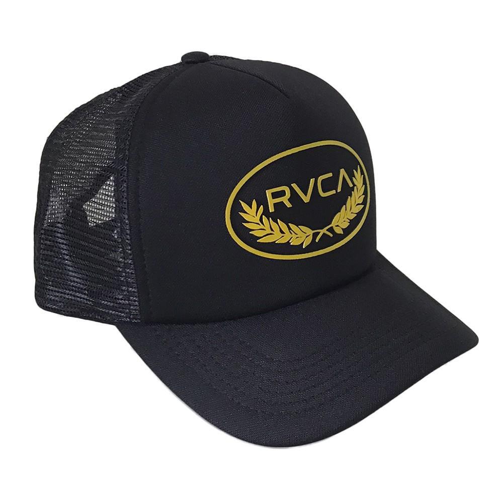 Bone RVCA Aba Reta Captain Trucker Preto Bone Esportivo Magazine Luiza