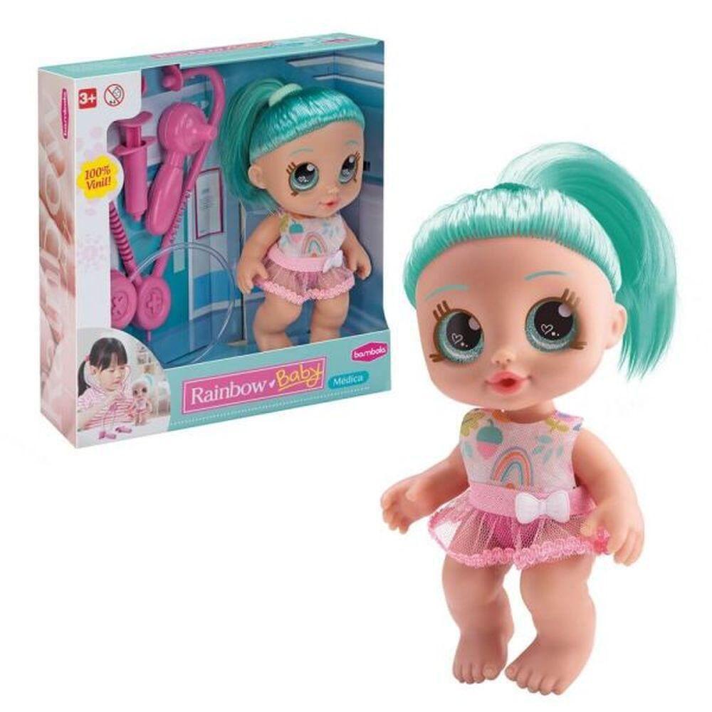 Boneca Rainbow Girls - Cabelo Colorido Verde Mint De Vinil