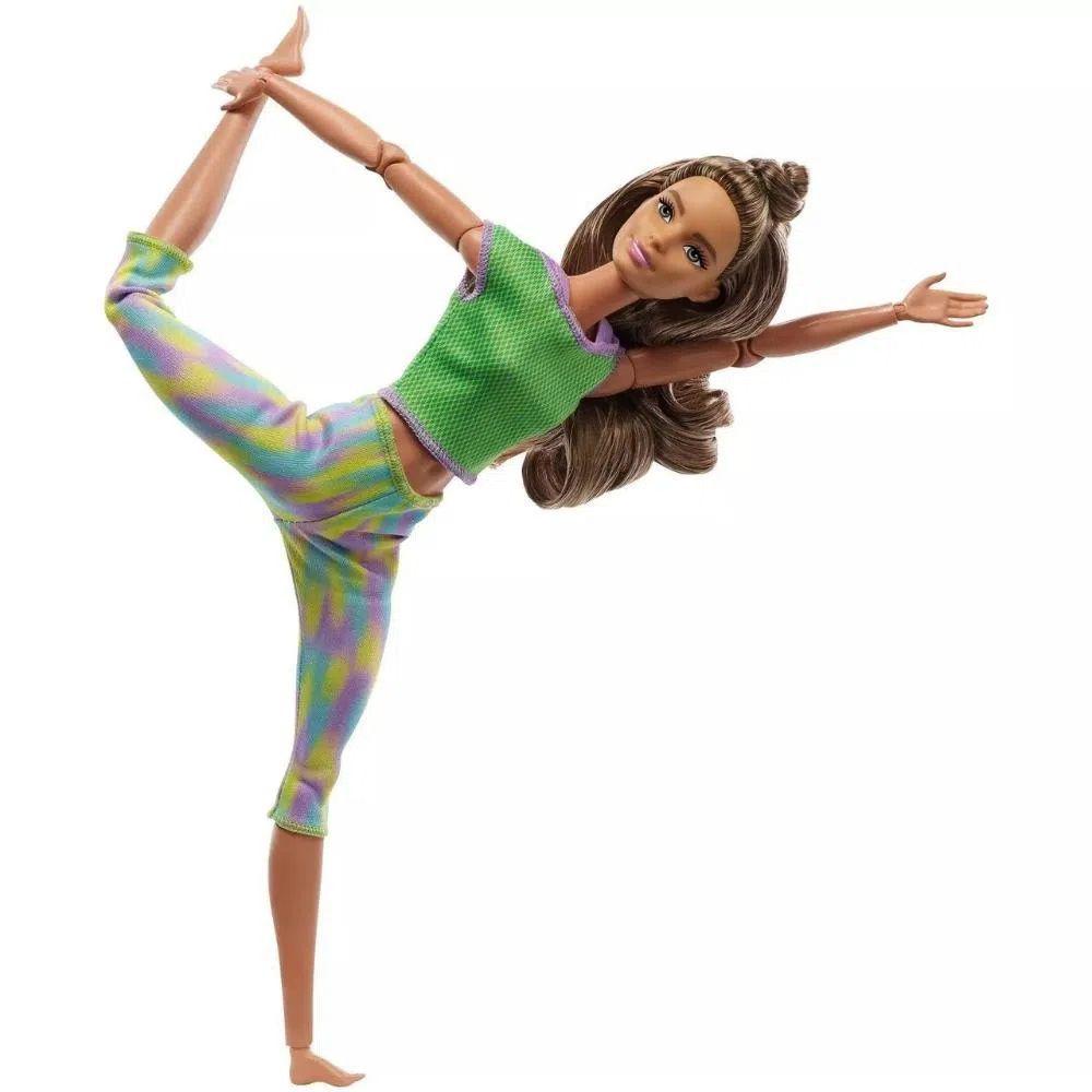 Boneca Barbie Articulada Feita P/ Mexer Morena Made To Move - Mattel ...