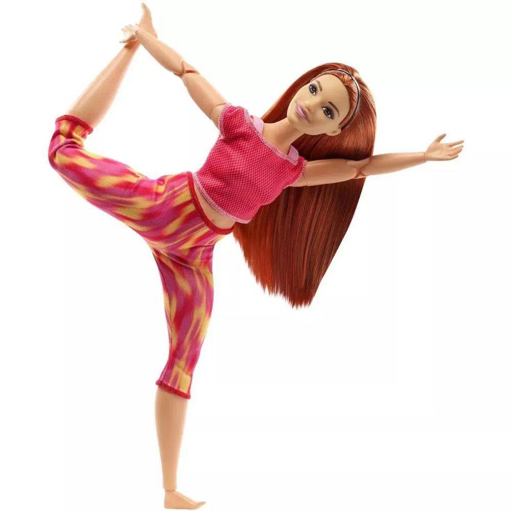 Boneca Barbie Articulada Feita P/ Mexer Ruiva Made To Move - Mattel ...