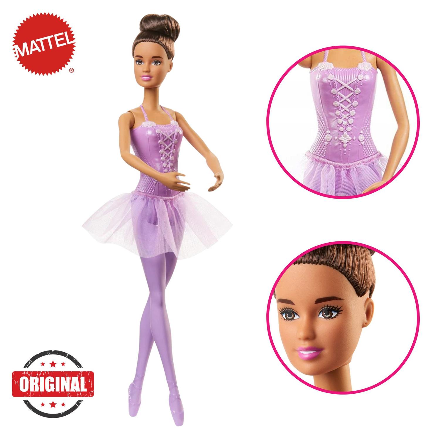 Boneca Barbie Bailarina Loira com Roupa Rosa Original Mattel