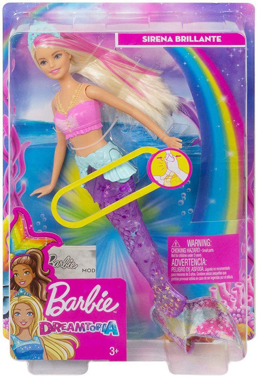Boneca Barbie Dreamtopia Sereia Com Luzes Arco-iris Mattel - Bonecas ...
