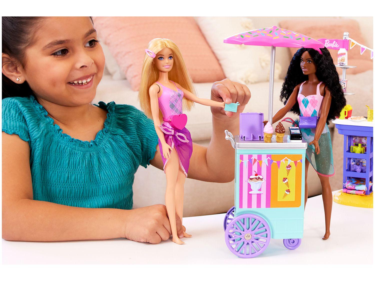 Boneca Barbie Fashion Dia de Praia Com Acessórios - Blanc Toys