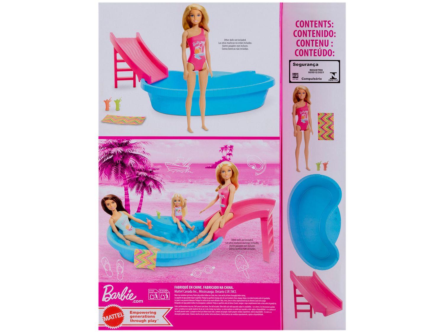 Boneca Barbie Piscina Glam com Piscina