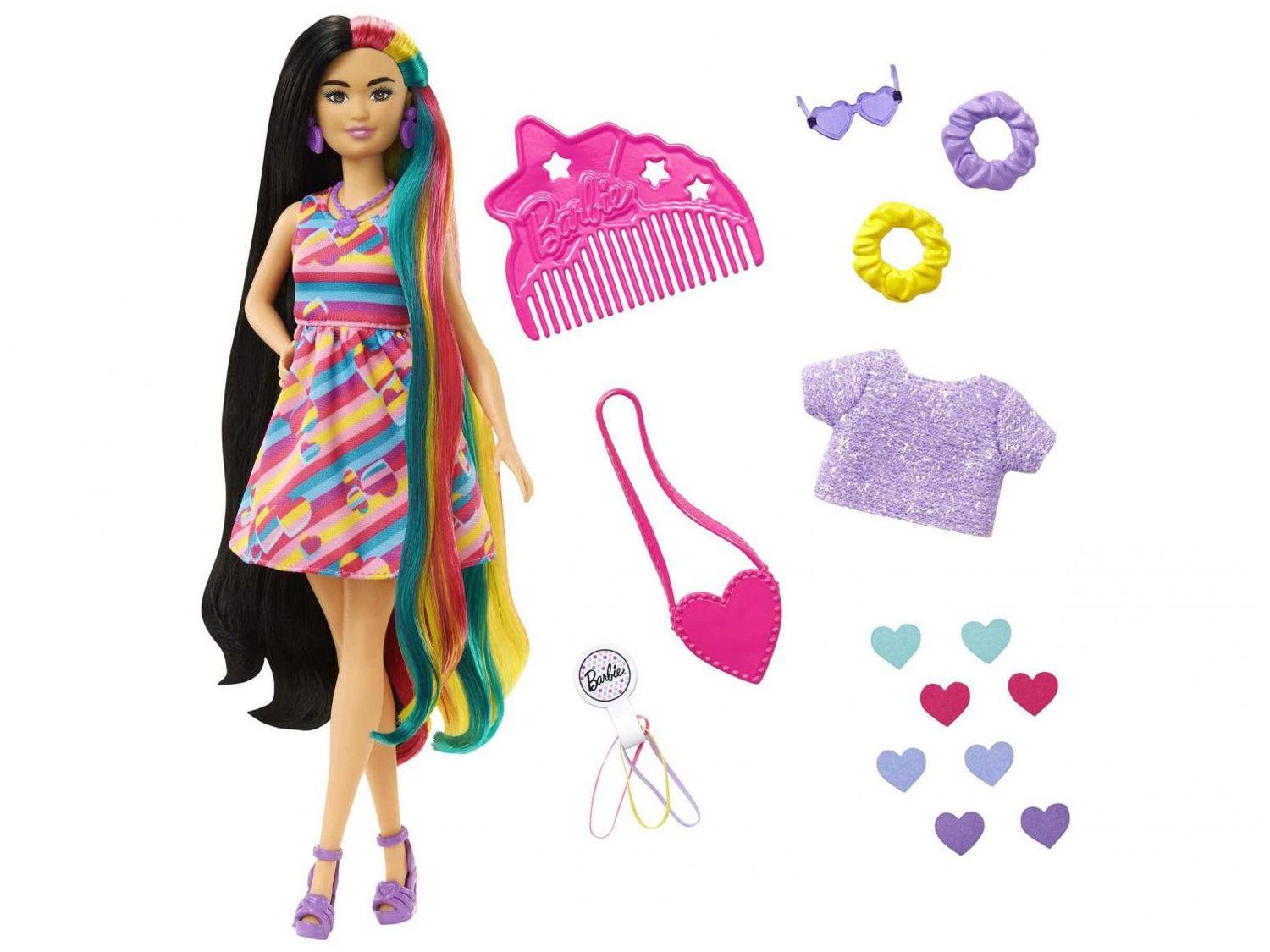 Boneca Barbie Totally Hair Boneca Cabelo Colorido com Acessórios Mattel