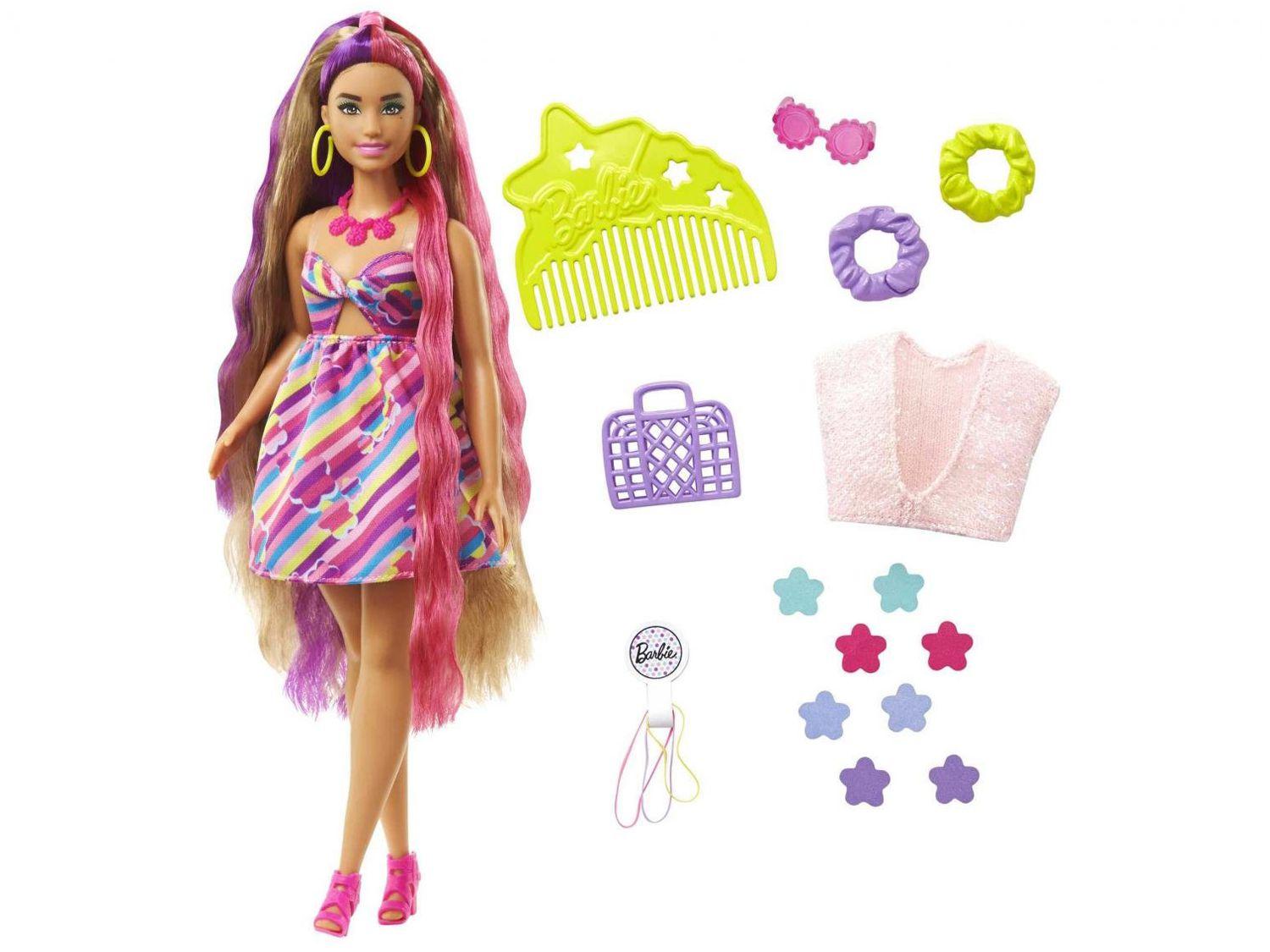 Boneca Barbie Totally Hair Boneca Cabelo Colorido com Acessórios Mattel
