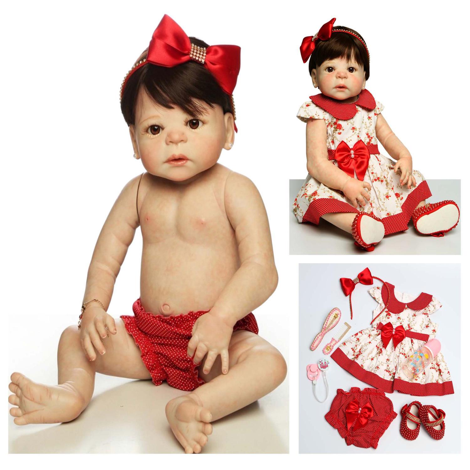 Bebê reborn com vestido vermelho Clearance