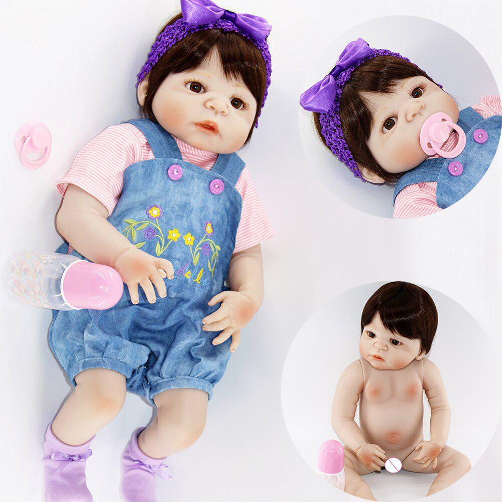 Boneca Bebe Reborn Corpo Silicone Pode Dar Banho Bzdoll Bonecas Magazine Luiza