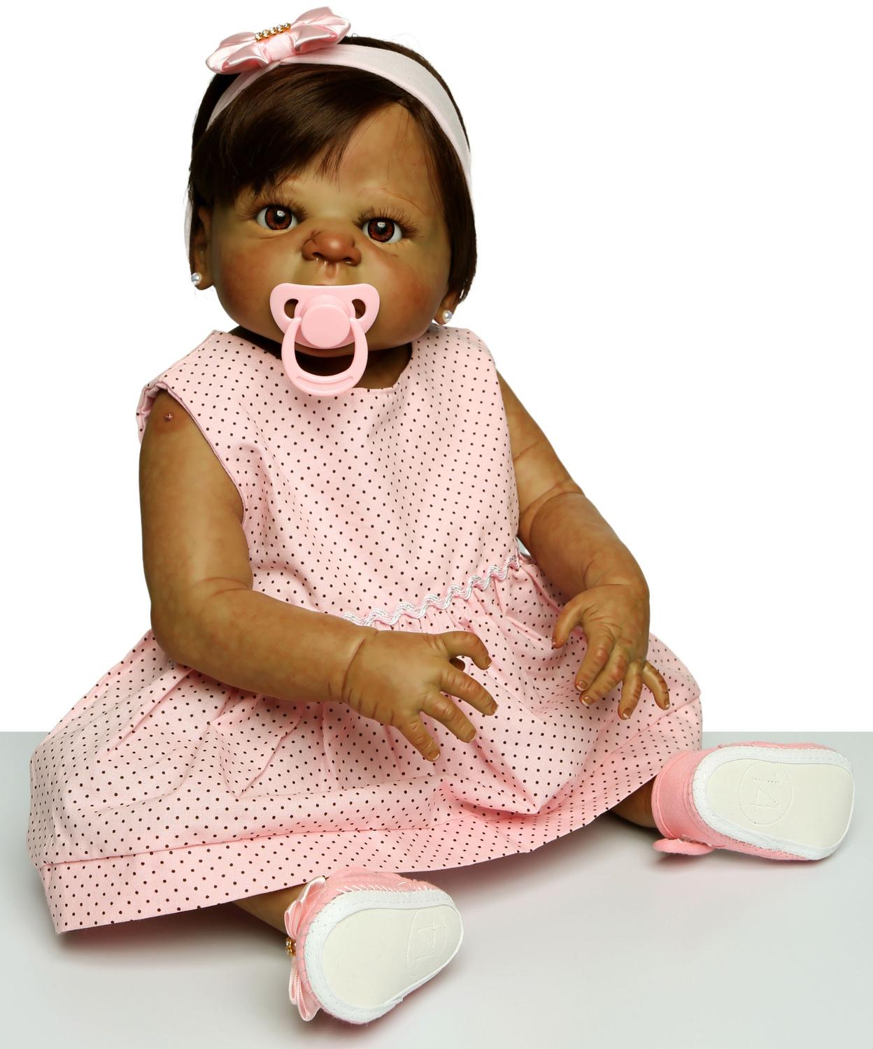 Boneca Bebe Reborn Negra Corpo De Silicone Realista Sofia Mundo Kids Bonecas Magazine Luiza