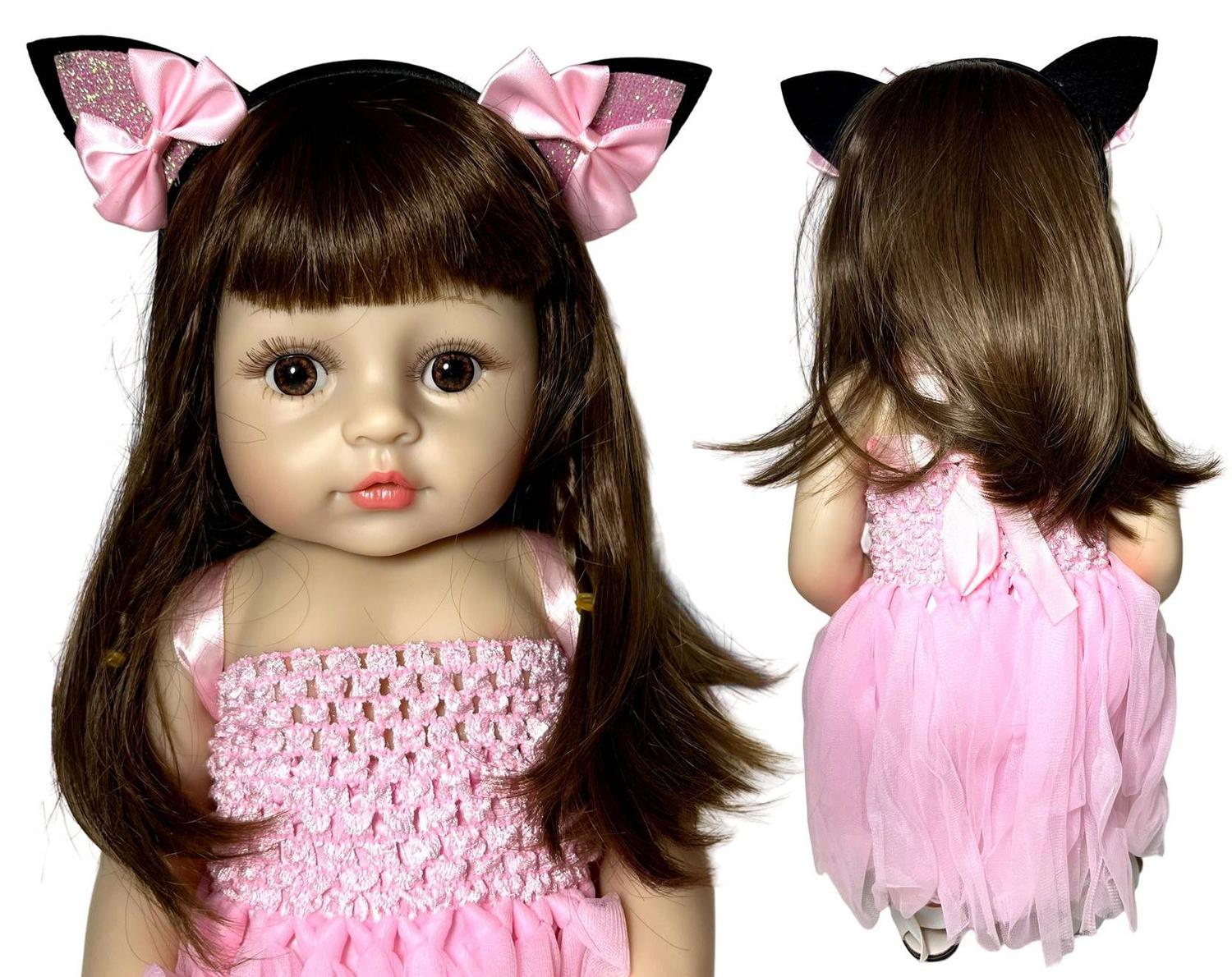 Boneca Reborn Realista Menina Recem Nascida Com Carrinho - Chic