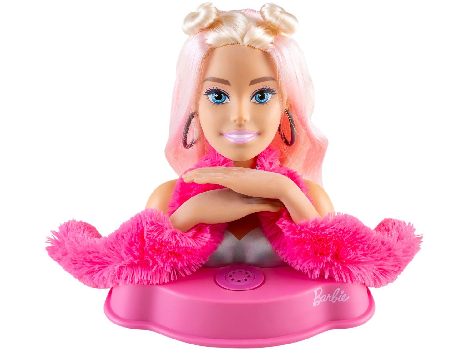 Boneca Busto da Barbie Styling Head Extra que Fala
