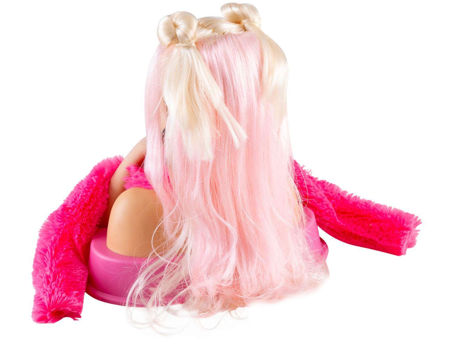 Boneca Busto da Barbie Styling Head Extra que Fala