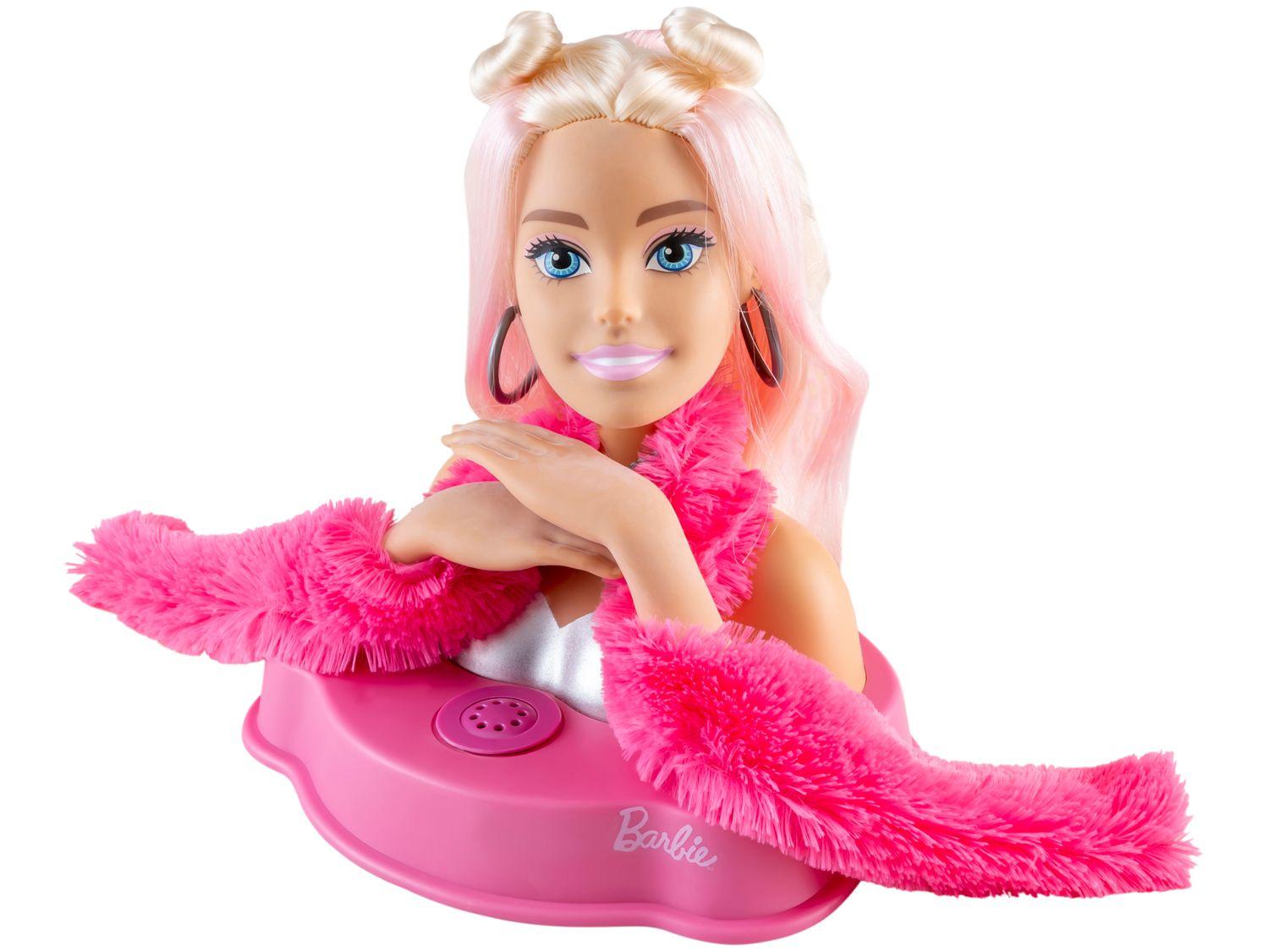 Boneca Busto da Barbie Styling Head Extra que Fala