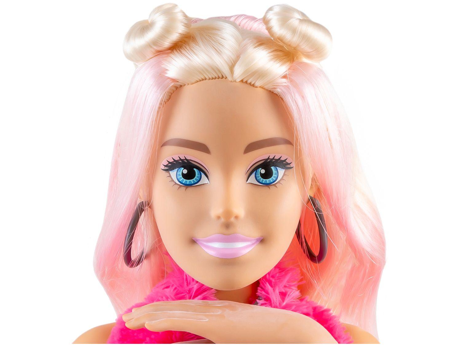 Boneca Busto da Barbie Styling Head Extra que Fala