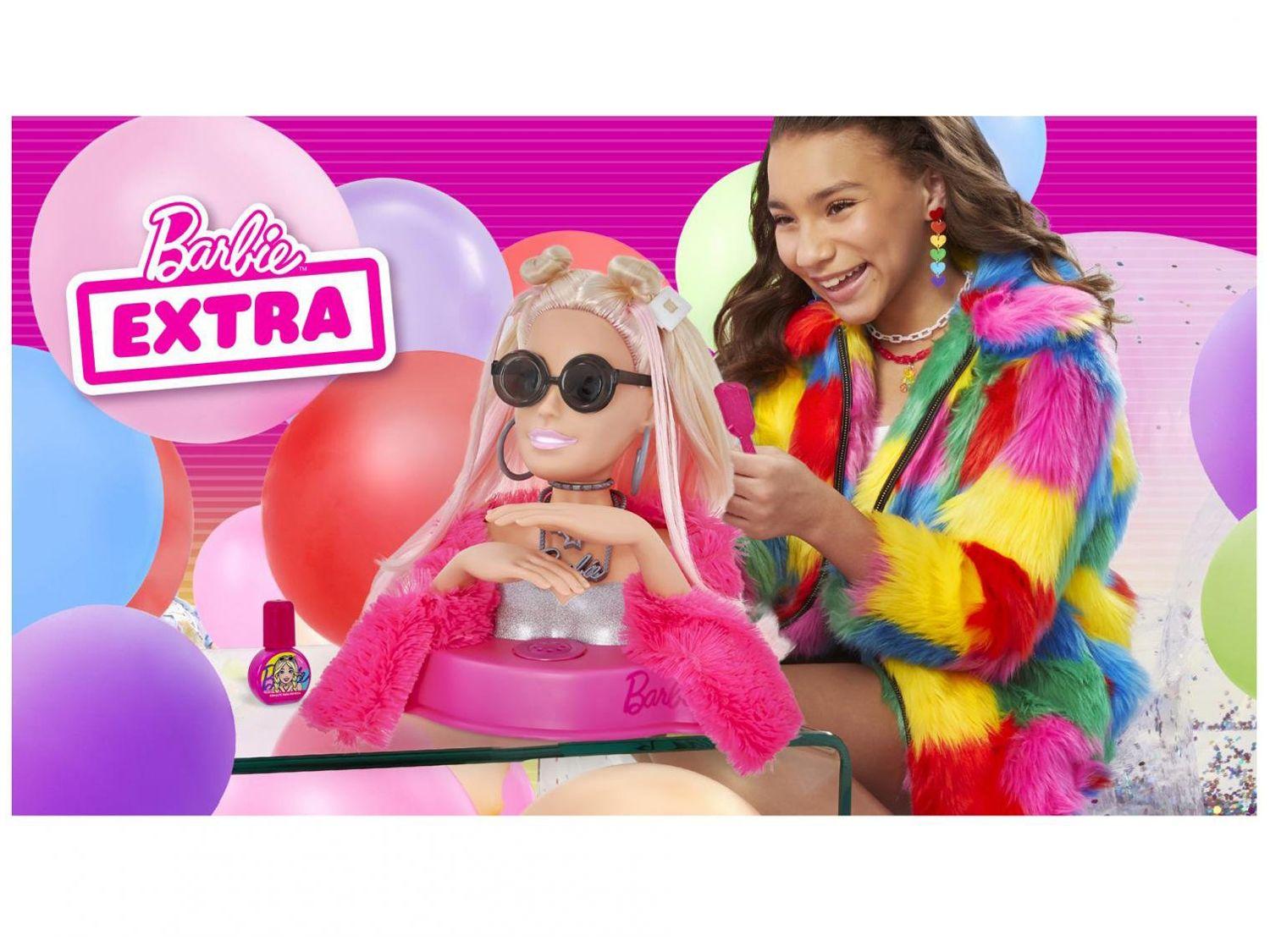 Boneca Busto da Barbie Styling Head Extra que Fala
