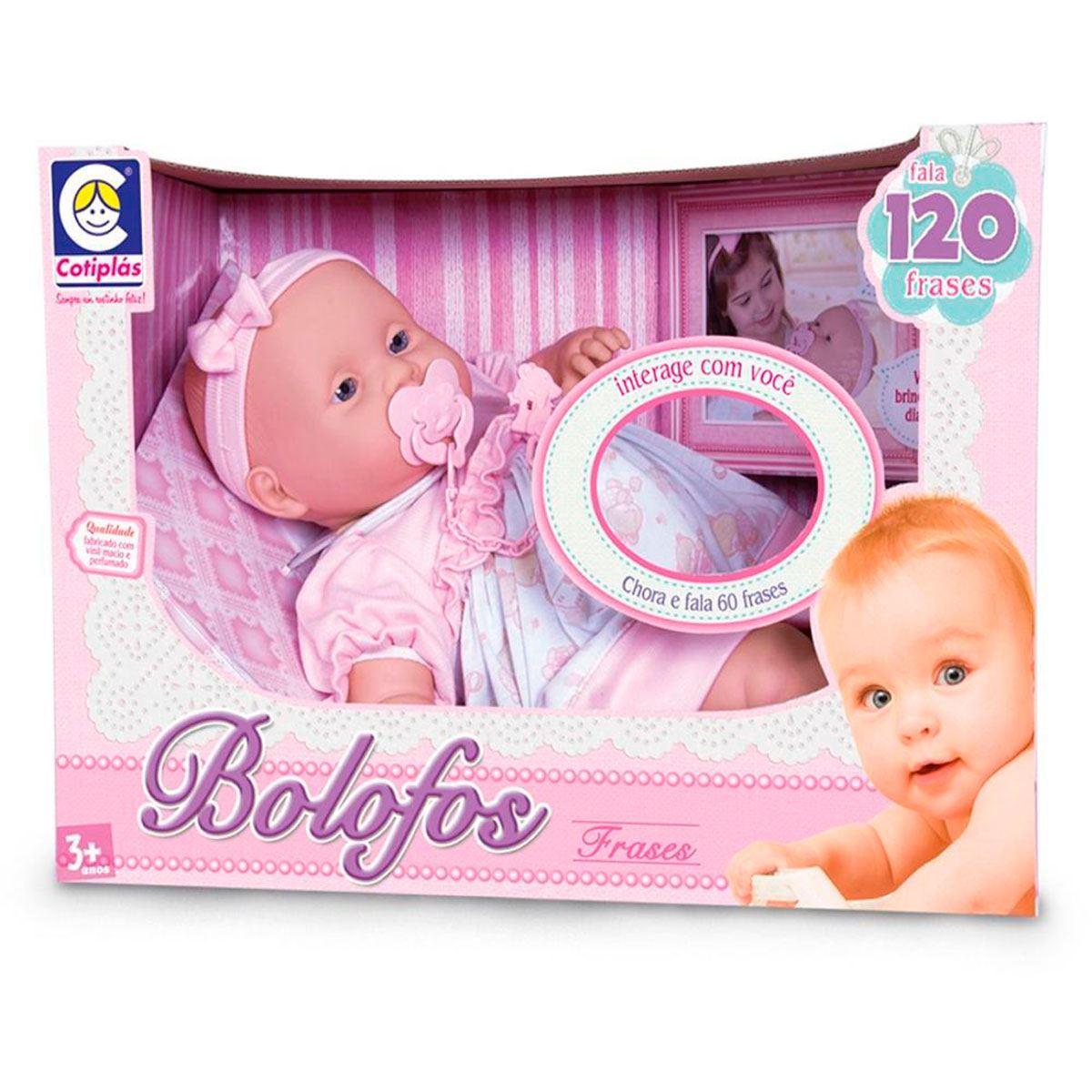 Boneca Cole§£o Bebª Bolofos Fala 120 Frases Cotiplás R$ 119 99   vista Adicionar   sacola