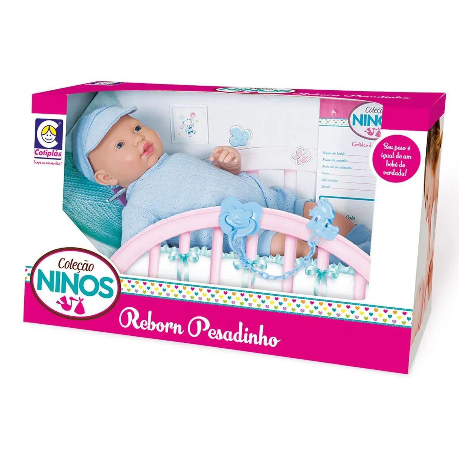 Boneca Coleção Ninos Reborn Pesadinho Menino - Cotiplás 2181 - Cotiplas ...